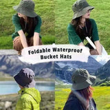 Black Ultra-Lightweight Packable Waterproof Sun Hat with adjustable chin strap and integrated storage pouch_corporate gift