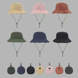 Black Ultra-Lightweight Packable Waterproof Sun Hat with adjustable chin strap and integrated storage pouch_corporate gift