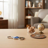 Polished silver and matte black zinc alloy keychain bottle openers with custom logo for FIFA World Cup _ corporate gifts