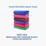 Premium Corporate Fitness Fun Run Kit featuring a black drawstring bag, blue towel, red bottle, and white portable fan_Customised Gift Pack Singapore