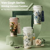 Premium vacuum tumbler featuring Van Gogh artwork by GERM x THE MET, perfect for stylish corporate gifts.