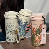 Premium vacuum tumbler featuring Van Gogh artwork by GERM x THE MET, perfect for stylish corporate gifts.