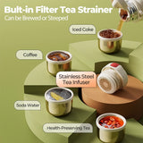 Mini sport vacuum bottle with integrated cup and Van Gogh design, perfect for elegant and functional corporate gifts.