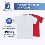 Honeycomb Zigzag Polo T Shirt