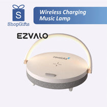 Wireless charging music lamp with traveloka logo on a white background