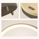 Close-up details of a modern stool with beige and brown color options.