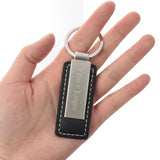 Custom Executive Leather and Metal Logo Keychain_Customised Corporate Gifts Singapore