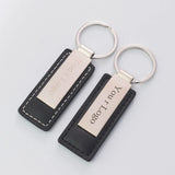 Custom Executive Leather and Metal Logo Keychain_Customised Corporate Gifts Singapore