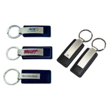 Custom Executive Leather and Metal Logo Keychain_Customised Corporate Gifts Singapore