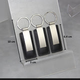 Custom Executive Leather and Metal Logo Keychain_Customised Corporate Gifts Singapore
