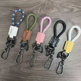 Braided Leather Key Organizer in various colour and leather keychain _ corporate gift