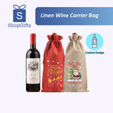 Linen Wine Carrier Bag