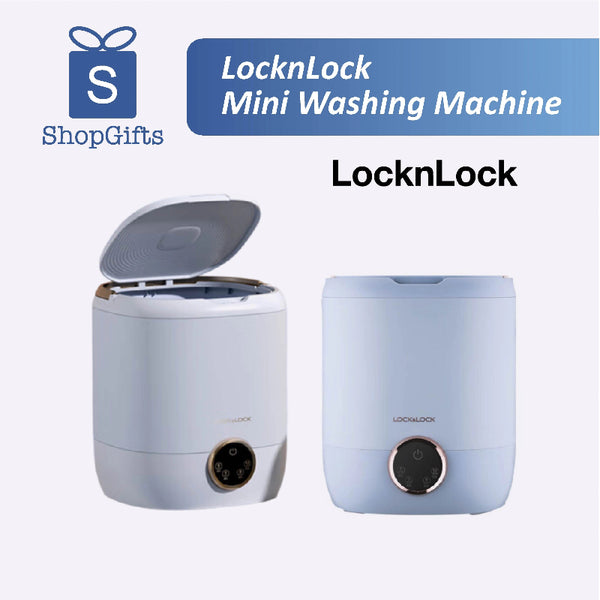LocknLock mini washing machine with ShopGifts logo on a white background