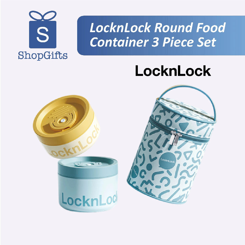 LocknLock Round Food Container 3 Pieces Set | ShopGifts | Corporate ...