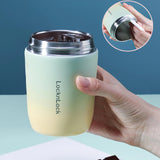 holding the LocknLock Vibrant Dudu Cup 