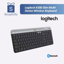 Logitech K580 Slim Multi-Device Wireless Keyboard featuring a sleek, ultra-thin profile and built-in smartphone cradle for executive gifting_customised corporate gifts singapore