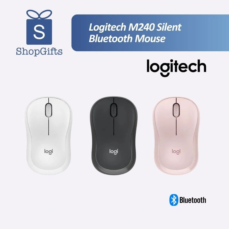 Logitech M240 Silent Bluetooth Mouse in graphite gray, a premium tech gift for corporate clients. Premium Corporate gifts Singapore
