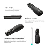 An Asian professional using the ergonomic Logitech R400 clicker to seamlessly present design concepts to her team in a collaborative workplace._Customised Premium Corporate Gift