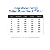 Long Sleeve Comfy Cotton Round Neck T Shirt