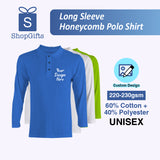 Long Sleeve Honeycomb Polo Shirt