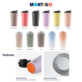 MONTIGOSenseCoffeeCupLarge470mlwith matte finish and black lid on a wooden desk_corporate gifts