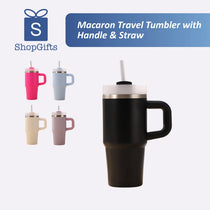 MacaronTravelTumblerwithHandle of different colors