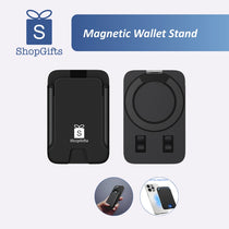 Display of the front and back sides of the Magnetic Wallet Stand