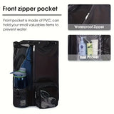 Olive green mesh drawstring sports backpack with water bottle pocket and ventilated compartments for gym and swimming_ corporate gift
