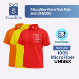 Red PrimeTech Performance Microfiber Polo Shirt with breathable mini-eyelet texture and athletic fit_corporate shirt