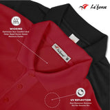 Red PrimeTech Performance Microfiber Polo Shirt with breathable mini-eyelet texture and athletic fit_corporate shirt