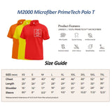 Red PrimeTech Performance Microfiber Polo Shirt with breathable mini-eyelet texture and athletic fit_corporate shirt