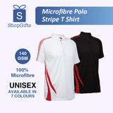 Microfibre Polo Stripe T Shirt