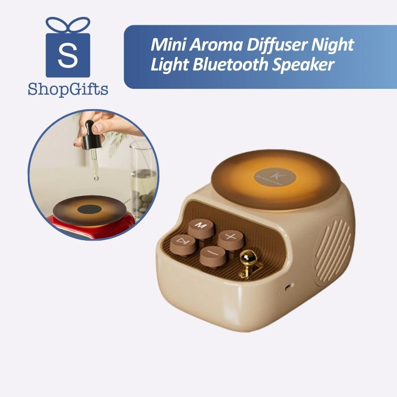 Mini Aroma Diffuser Night Light Bluetooth Speaker | ShopGifts ...