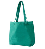 Green tote bag on a white background