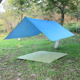 Blue Ultra-Light Waterproof Oxford Picnic Tarp with silver-coated backing and reinforced corner grommets_corporate gift_door gift