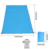 Blue Ultra-Light Waterproof Oxford Picnic Tarp with silver-coated backing and reinforced corner grommets_corporate gift_door gift