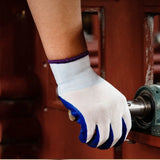 Precision Grip Nitrile Coated Safety Gloves in blue, red and black showing textured palm for industrial use_ corporate gift
