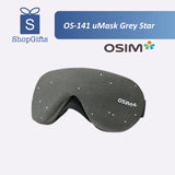 OSIM uMask Grey Star sleep mask with ShopGifts and Osim branding on a white background