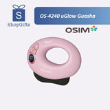 OSIM uGlow Guasha device with ShopGifts and Osim logos on a white background