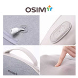 ShopGifts - Ergonomic neck massage pillow providing deep tissue relief on a couch