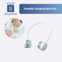 Portable Neck Fan | USB Rechargeable Foldable Desktop Fan_customised corporate gifts singapore