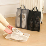 Black and white Breathable Mesh Travel Shoe Organizers with sneakers inside_customised corporate gifts singapore