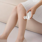 White and silver Professional Ultra-Portable Deep Tissue Mini Massager with four interchangeable massage heads._corporate gifts singapore_personalised corporate gifts