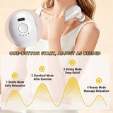 White and silver Professional Ultra-Portable Deep Tissue Mini Massager with four interchangeable massage heads._corporate gifts singapore_personalised corporate gifts