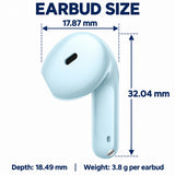 REDMI Buds 8 Active Wireless Earbuds (M2537E1) in blue with an open charging case.