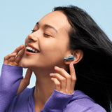REDMI Buds 8 Pro Wireless Earbuds (M2535E1) in Glacier Blue with a matching charging case.
