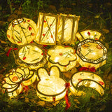 Close-up of vintage lantern details with warm ambient light
