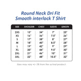 Round Neck Dri Fit Smooth interlock T Shirt