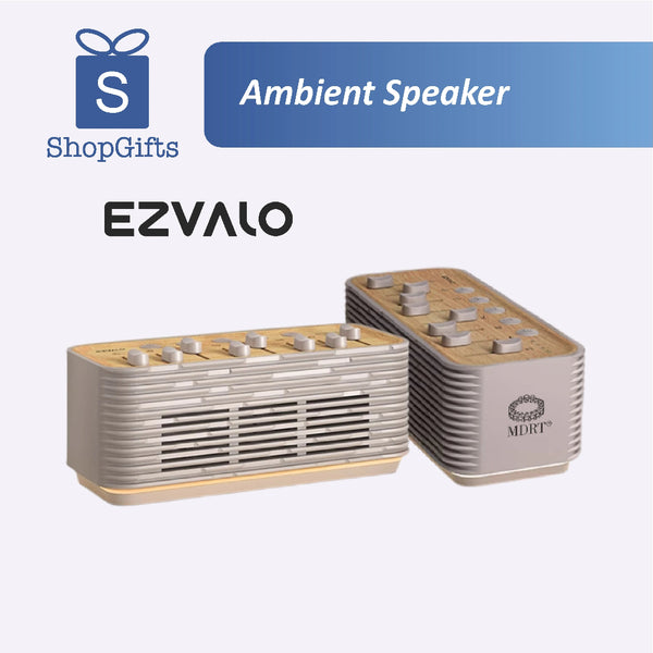 Portable SM2L-B speaker with calming ambient light and sleek design