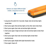 Rechargeable LED safety shoulder clip with red and blue strobe modes and stainless steel mounting clip_corporate gift